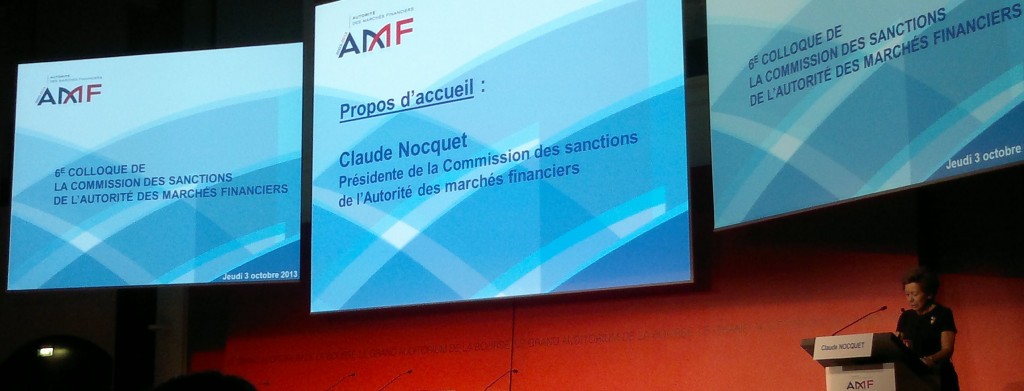 Ouverture du Colloque de la Commission des sanctions, par sa présidente, Claude Nocquet. (photo © GPouzin)
